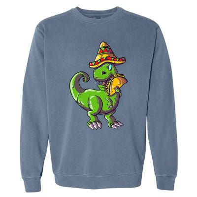 Tacosaurus T Rex Mexico Taco Dinosaurier Cinco de Mayo Gift Garment-Dyed Sweatshirt