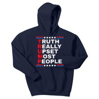 Trump Truth Really Upset Most People Trump 2024 America Flag Kids Hoodie