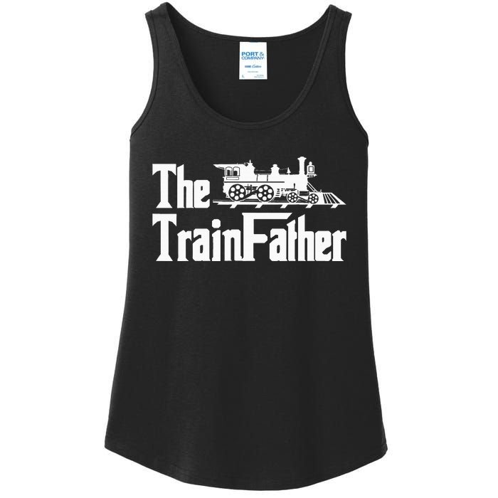 The Trainfather  Railroad Model Train Collector Conductor Ladies Essential Tank