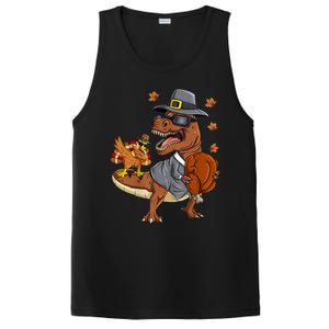 Thanksgiving T Rex Dabbing Turkey Pilgrim Meaningful Gift PosiCharge Competitor Tank