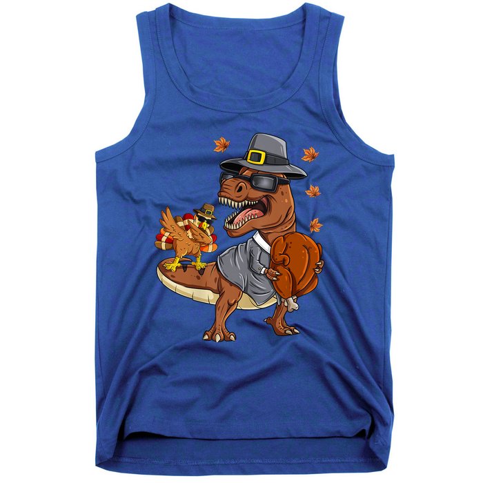 Thanksgiving T Rex Dabbing Turkey Pilgrim Meaningful Gift Tank Top