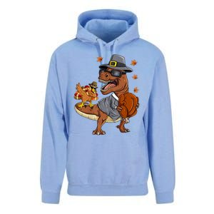 Thanksgiving T Rex Dabbing Turkey Pilgrim Meaningful Gift Unisex Surf Hoodie