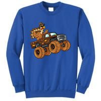 Thanksgiving Turkey Riding Monster Truck Boys Gift Sweatshirt