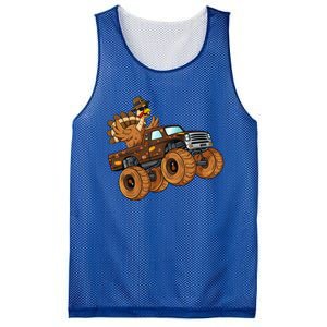 Thanksgiving Turkey Riding Monster Truck Boys Gift Mesh Reversible Basketball Jersey Tank