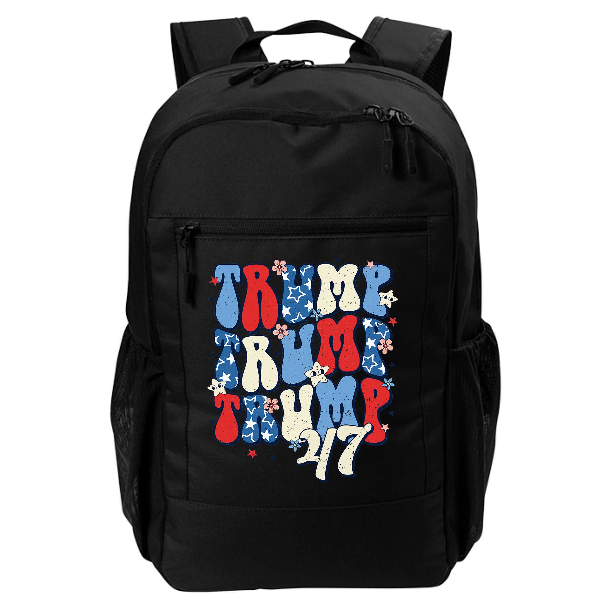 Trump2024ElectionGroovyRetro4thOfJulyDonaldTrump47 Backpack