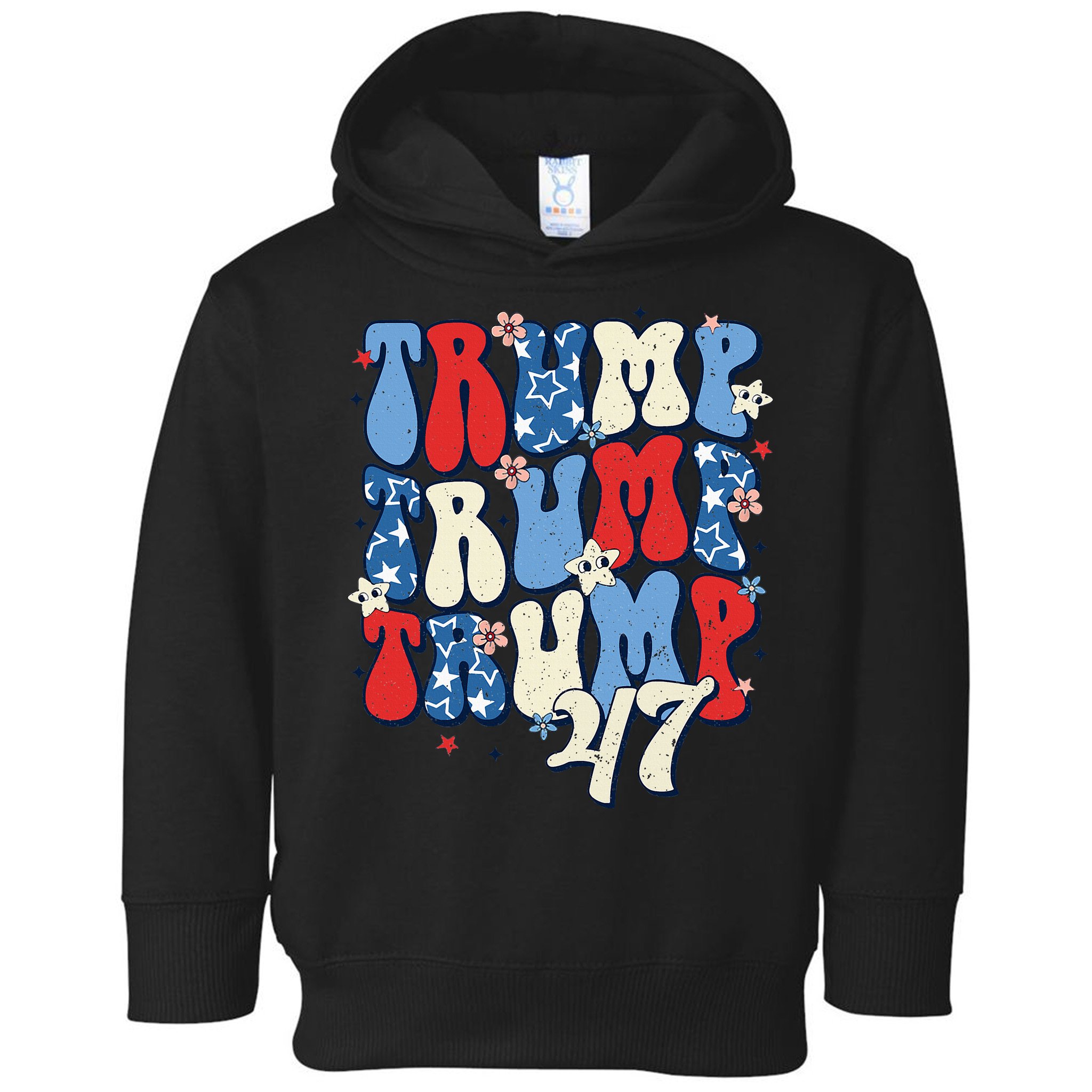 Trump2024ElectionGroovyRetro4thOfJulyDonaldTrump47 Toddler Hoodie