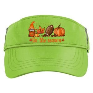 Tis The Season Pumpkin Leaf Latte Fall Thanksgiving Football Gift Adult Drive Performance Visor