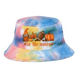 Tis The Season Pumpkin Leaf Latte Fall Thanksgiving Football Gift Tie Dye Newport Bucket Hat