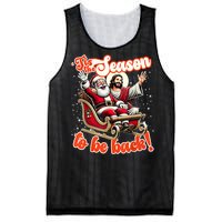 Tis The Season To Be Back Jesus Santa Claus Christmas Family Mesh Reversible Basketball Jersey Tank