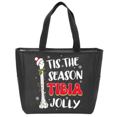 Tis The Season Tibia Jolly Bone Orthopedic Christmas Party Zip Tote Bag