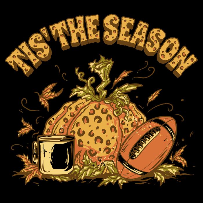Tis The Season Football Pumpkin Drawstring Bag