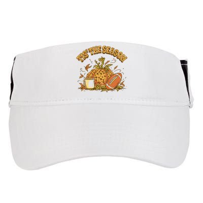 Tis The Season Football Pumpkin Adult Drive Performance Visor