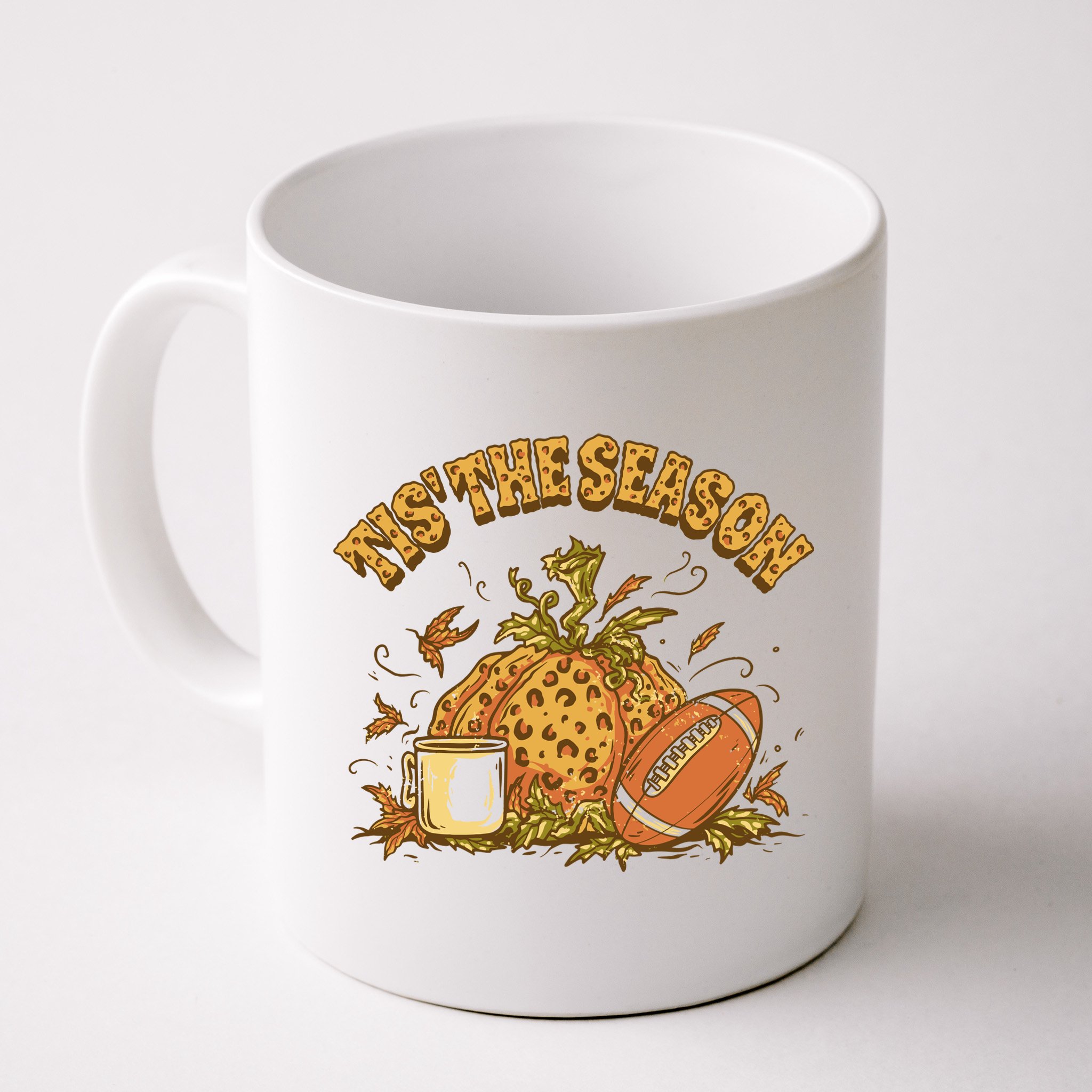 Tis The Season Football Pumpkin Mug