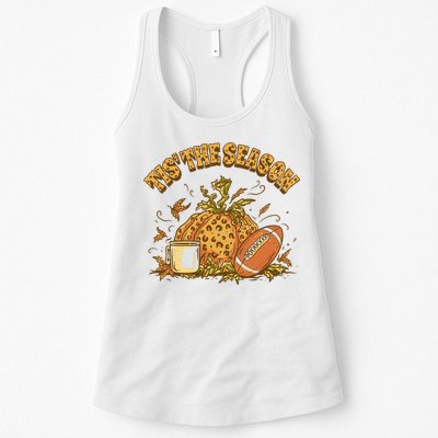 Tis The Season Football Pumpkin Womens Tank Top