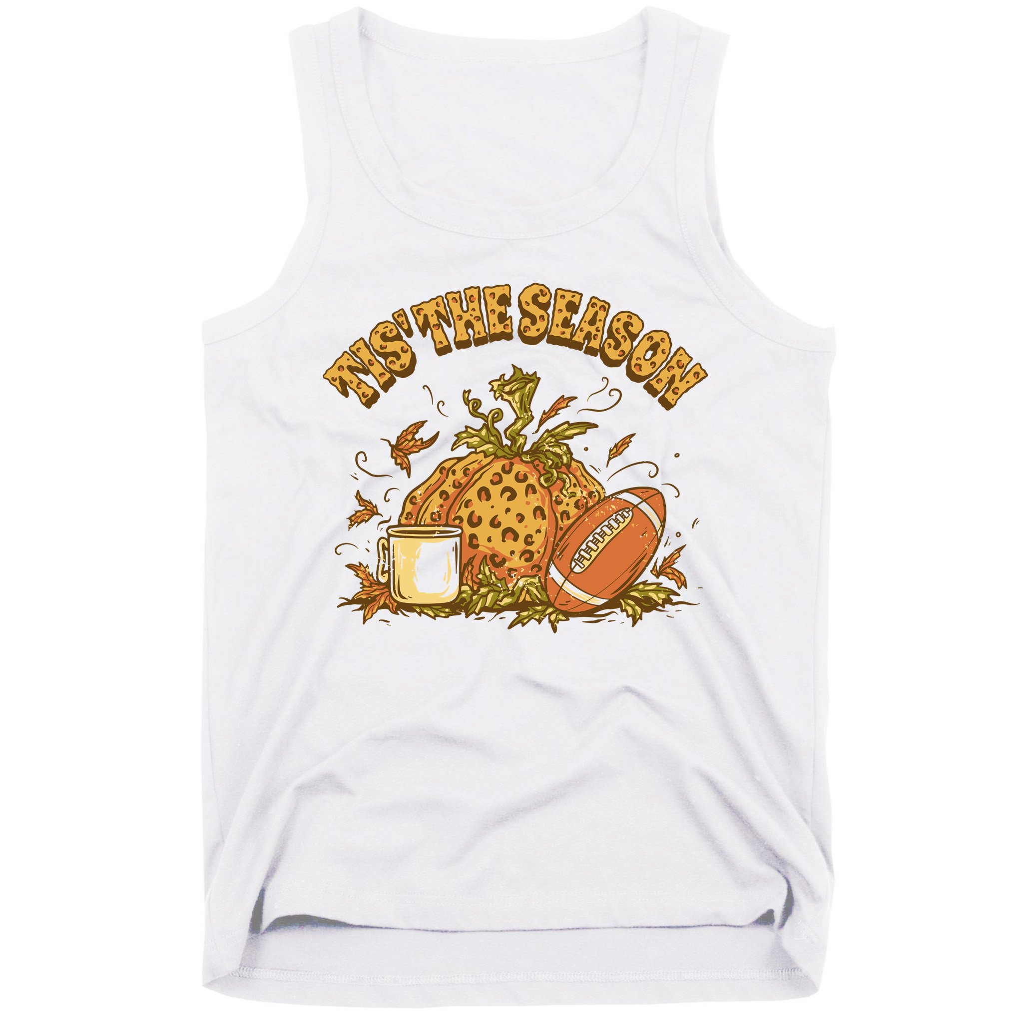 Tis The Season Football Pumpkin Tank Top