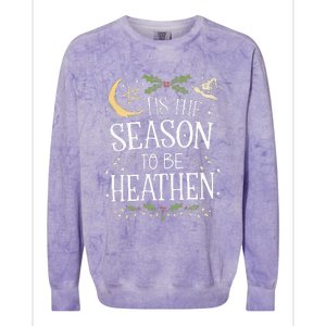 Tis The Season To Be Heathen Pagan Christmas Witch Winter Colorblast Crewneck Sweatshirt