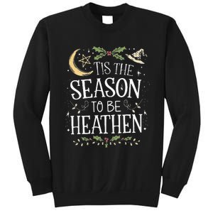 Tis The Season To Be Heathen Pagan Christmas Witch Winter Sweatshirt