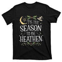 Tis The Season To Be Heathen Pagan Christmas Witch Winter T-Shirt