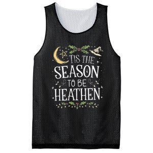 Tis The Season To Be Heathen Pagan Christmas Witch Winter Mesh Reversible Basketball Jersey Tank