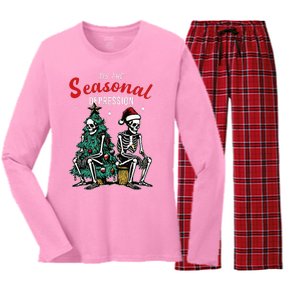 Tis The Seasonal Depression Women's Long Sleeve Flannel Pajama Set 