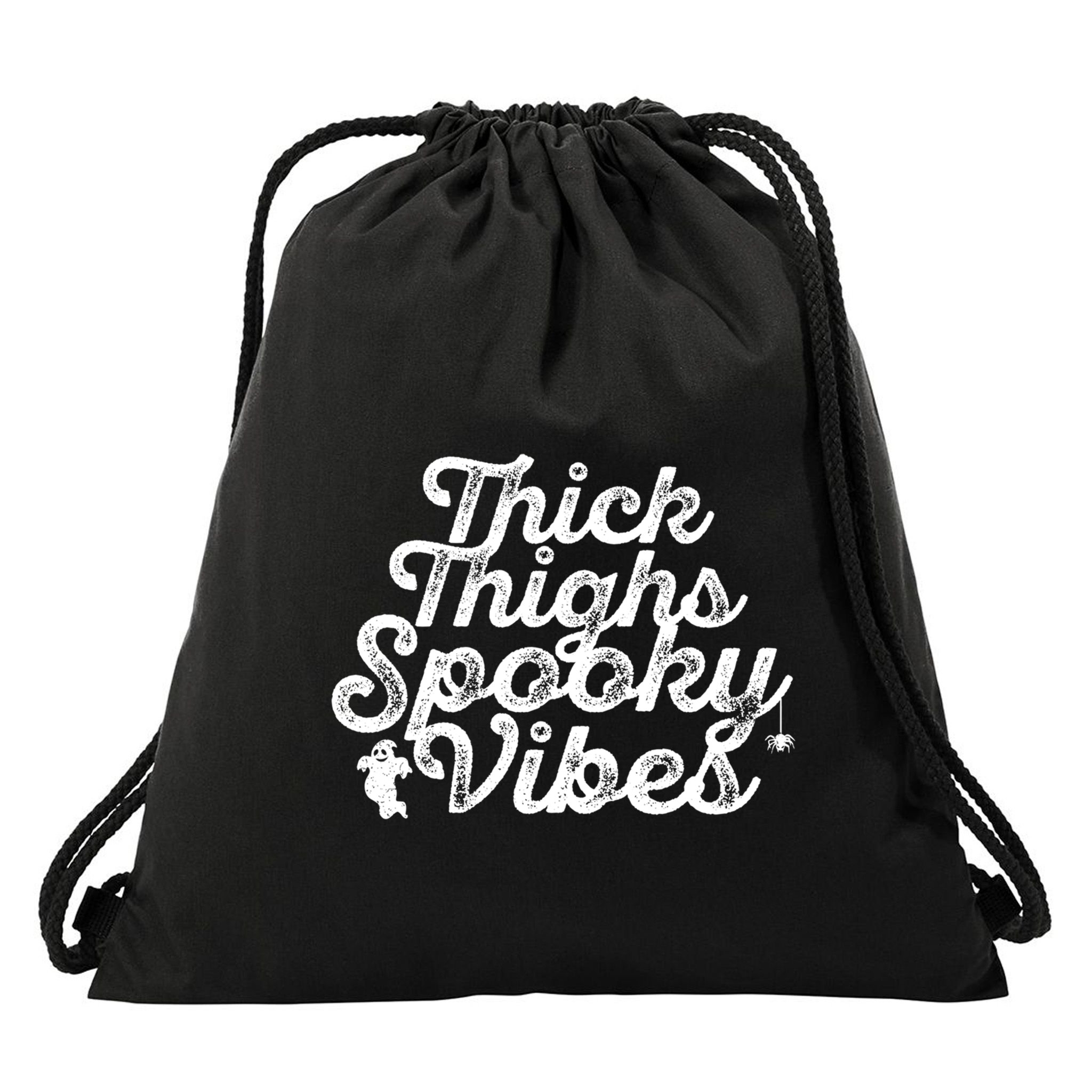 Thick Thighs Spooky Vibes Halloween Gift Drawstring Bag