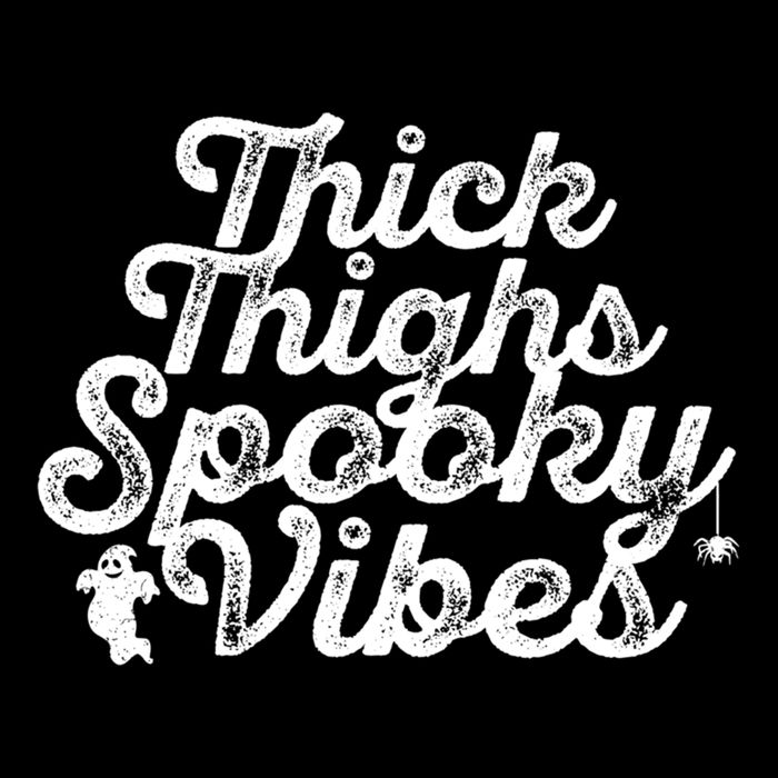 Thick Thighs Spooky Vibes Halloween Gift Cooling Performance Long Sleeve Crew