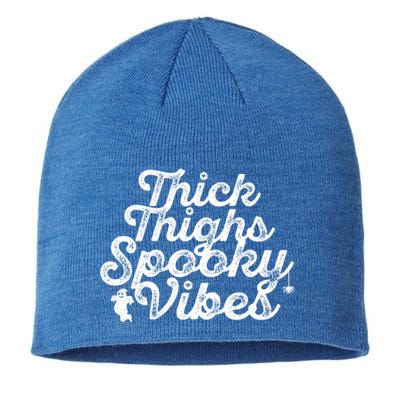 Thick Thighs Spooky Vibes Halloween Gift Sustainable Beanie