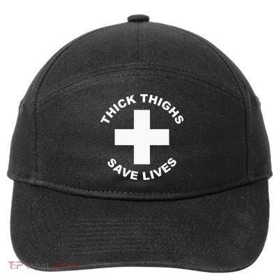 Thick Thighs Save Lives Gym Workout Thick Thighs 7-Panel Snapback Hat