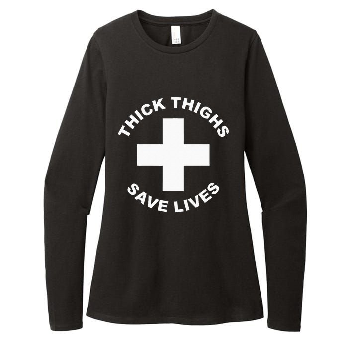 Thick Thighs Save Lives Gym Workout Thick Thighs Womens CVC Long Sleeve Shirt