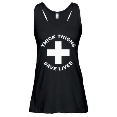 Thick Thighs Save Lives Gym Workout Thick Thighs Ladies Essential Flowy Tank