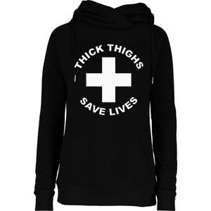 Thick Thighs Save Lives Gym Workout Thick Thighs Womens Funnel Neck Pullover Hood