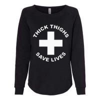 Thick Thighs Save Lives Gym Workout Thick Thighs Womens California Wash Sweatshirt