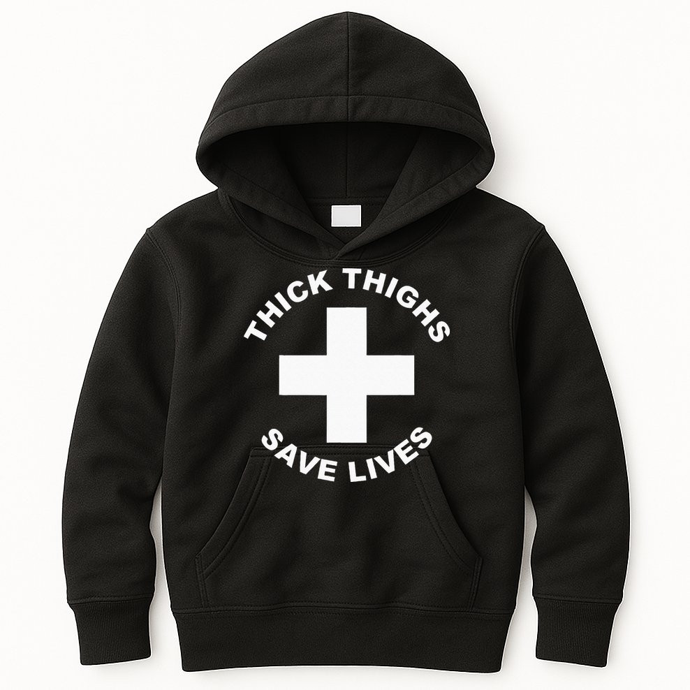 Thick Thighs Save Lives Gym Workout Thick Thighs Kids Hoodie