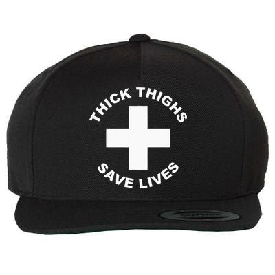 Thick Thighs Save Lives Gym Workout Thick Thighs Wool Snapback Cap