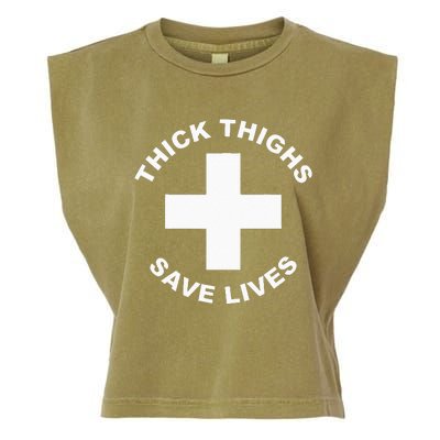 Thick Thighs Save Lives Gym Workout Thick Thighs Garment-Dyed Women's Muscle Tee