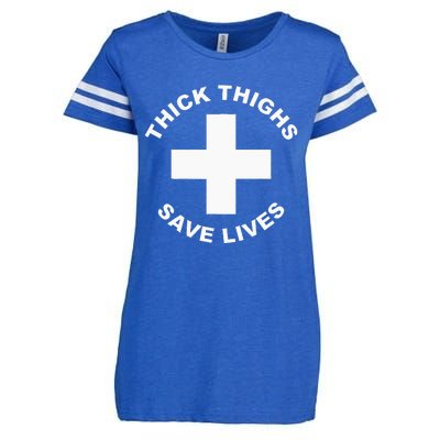 Thick Thighs Save Lives Gym Workout Thick Thighs Enza Ladies Jersey Football T-Shirt