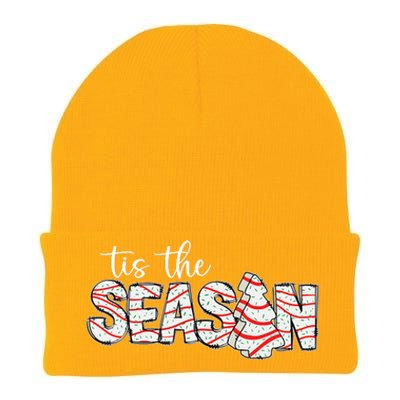 Tis The Season Christmas Lights Tree Cakes Debbie Groovy Knit Cap Winter Beanie