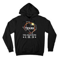 Texas Total Solar Eclipse April 8 2024 Texas Map Hoodie