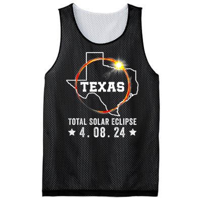 Texas Total Solar Eclipse April 8 2024 Texas Map Mesh Reversible Basketball Jersey Tank