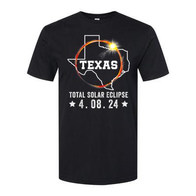 Texas Total Solar Eclipse April 8 2024 Texas Map Softstyle® CVC T-Shirt