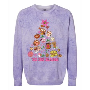 Tis The Season Mexican Christmas Tree Tamales Pan Dulce  Colorblast Crewneck Sweatshirt