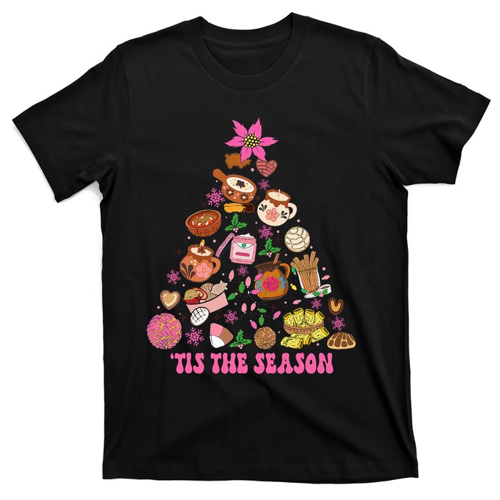 Tis The Season Mexican Christmas Tree Tamales Pan Dulce  T-Shirt