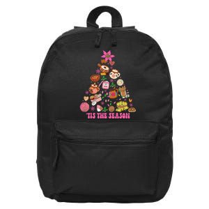 Tis The Season Mexican Christmas Tree Tamales Pan Dulce  16 in Basic Backpack