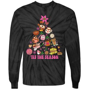 Tis The Season Mexican Christmas Tree Tamales Pan Dulce  Tie-Dye Long Sleeve Shirt