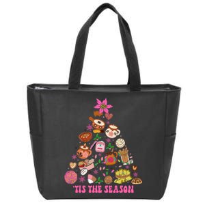 Tis The Season Mexican Christmas Tree Tamales Pan Dulce  Zip Tote Bag