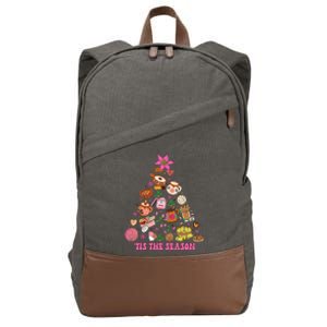 Tis The Season Mexican Christmas Tree Tamales Pan Dulce  Cotton Canvas Backpack