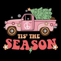 Tis The Season Retro Truck Christmas 16 in Basic Backpack