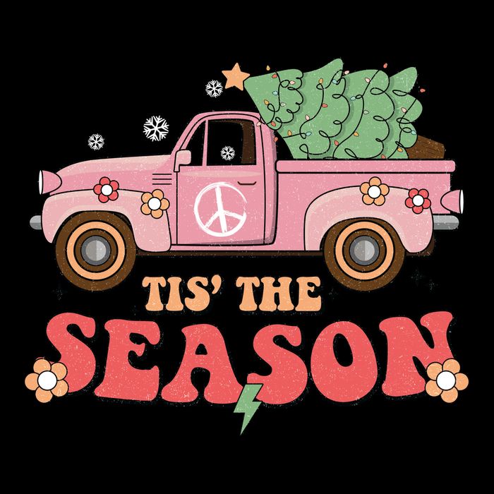 Tis The Season Retro Truck Christmas 16 in Basic Backpack