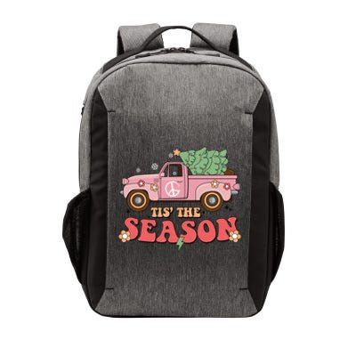 Tis The Season Retro Truck Christmas Vector Backpack