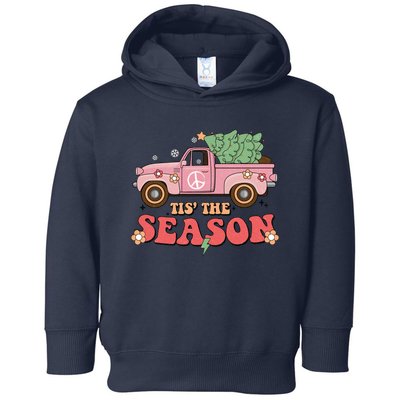 Tis The Season Retro Truck Christmas Toddler Hoodie